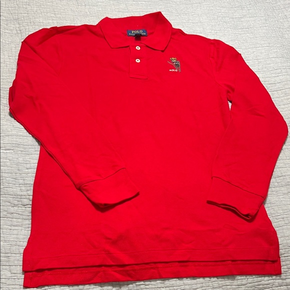 Polo Ralph Lauren Other - Polo by Ralph Lauren Kids Red Long Sleeve Polo Size 14/16